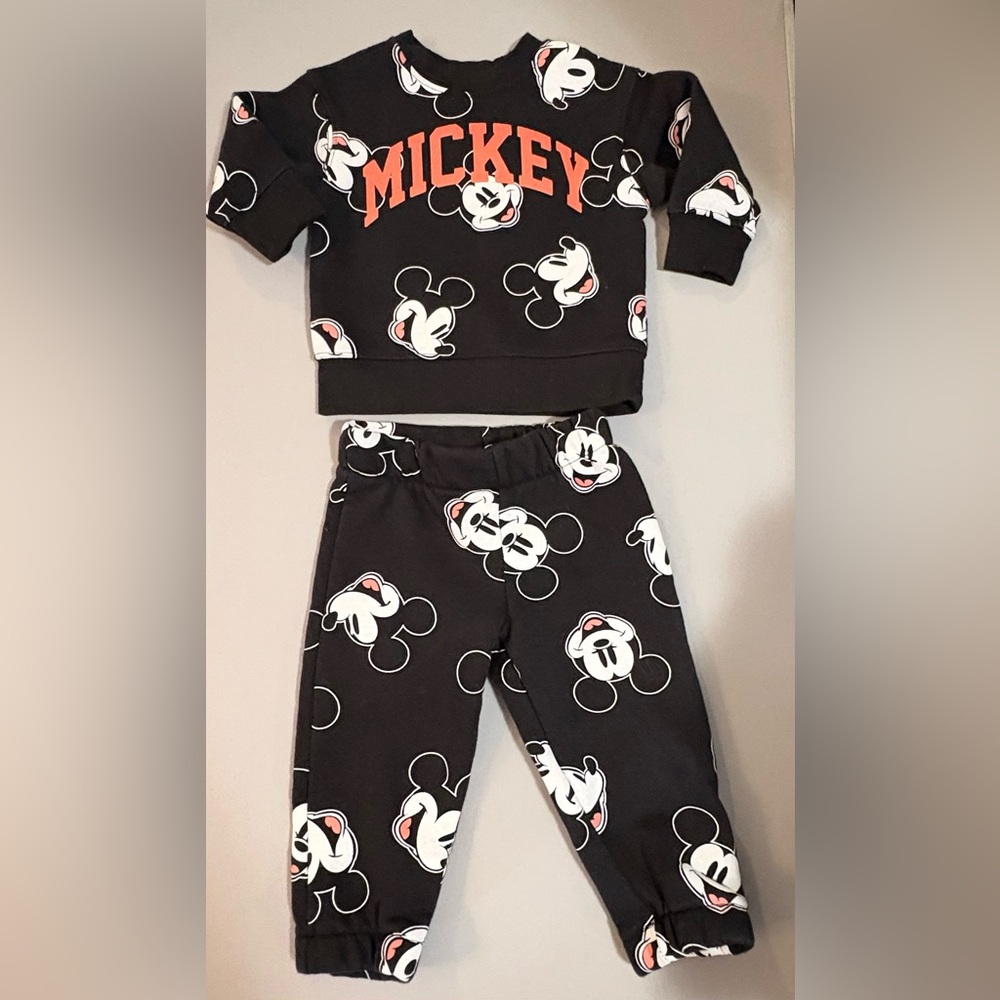 Disney Black and Red Mickey Mouse Kids Matching Set
